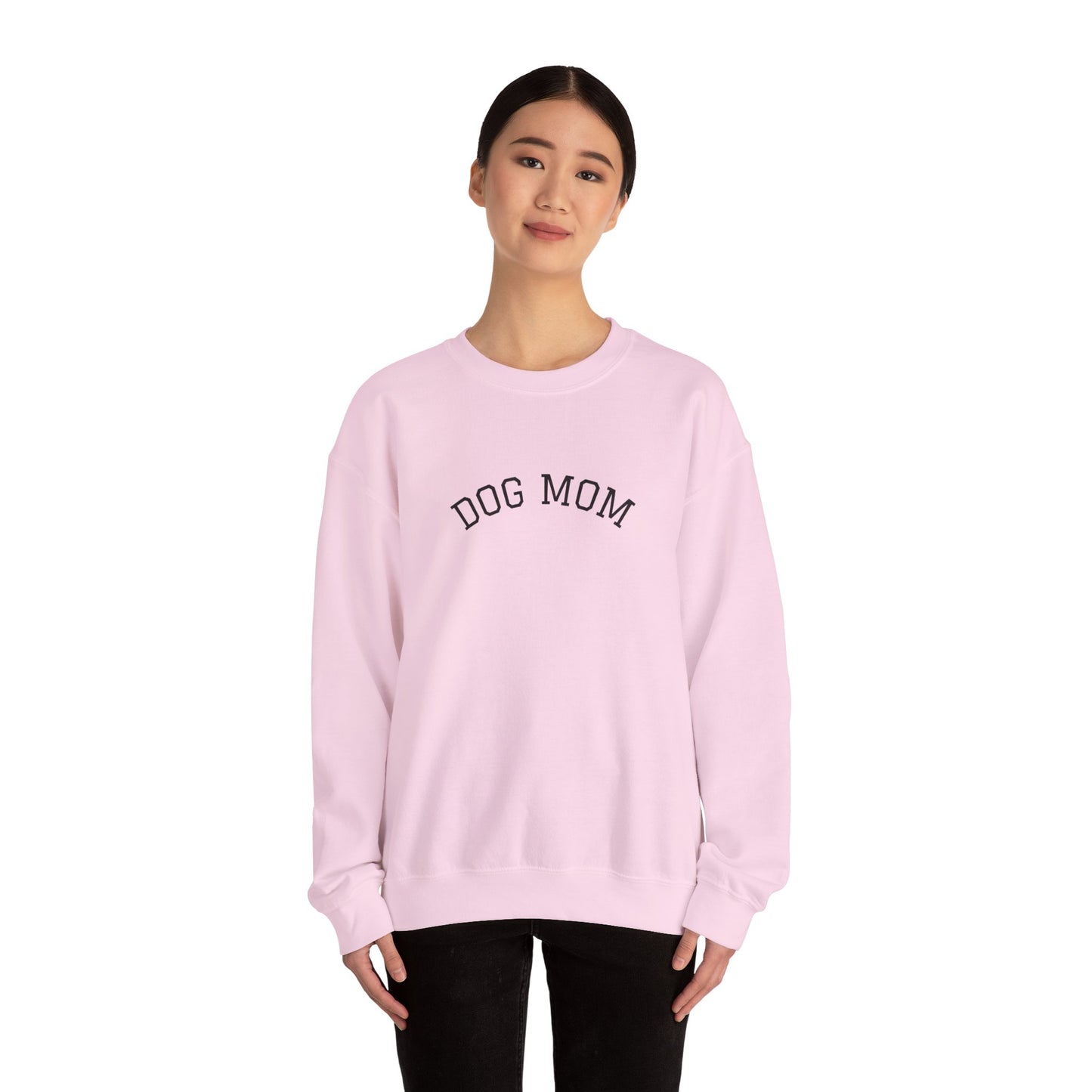 Personalized “Dog Mom” Crewneck Sweatshirt – Custom Pet Name on Back
