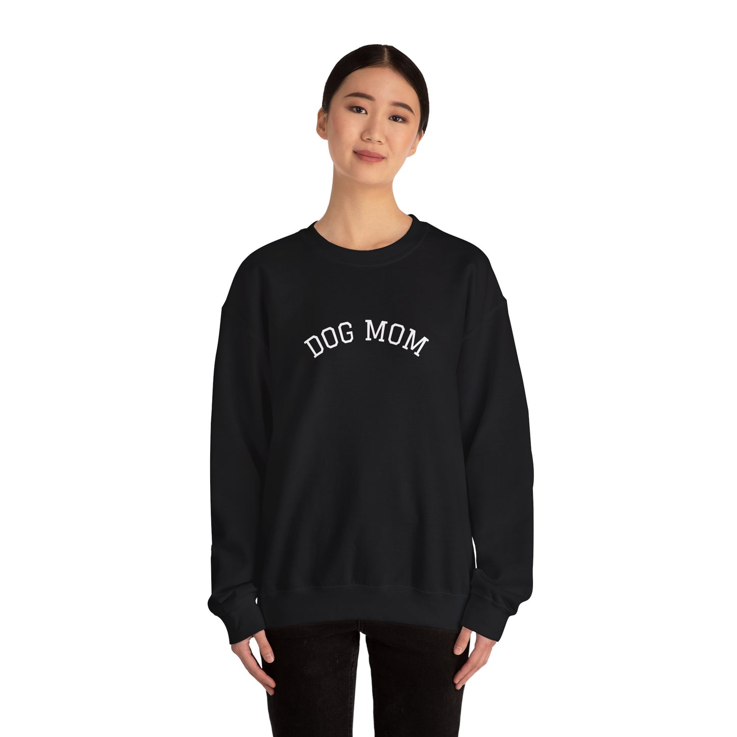 Personalized “Dog Mom” Crewneck Sweatshirt – Custom Pet Name on Back