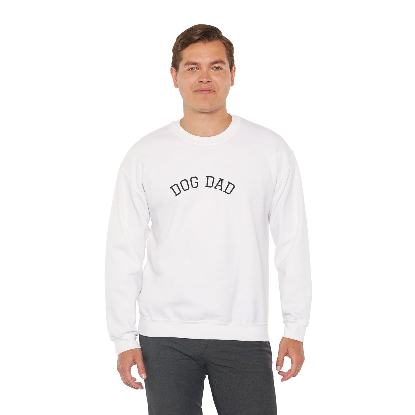 Personalized “Dog Dad” Crewneck Sweatshirt – Custom Pet Name on Back