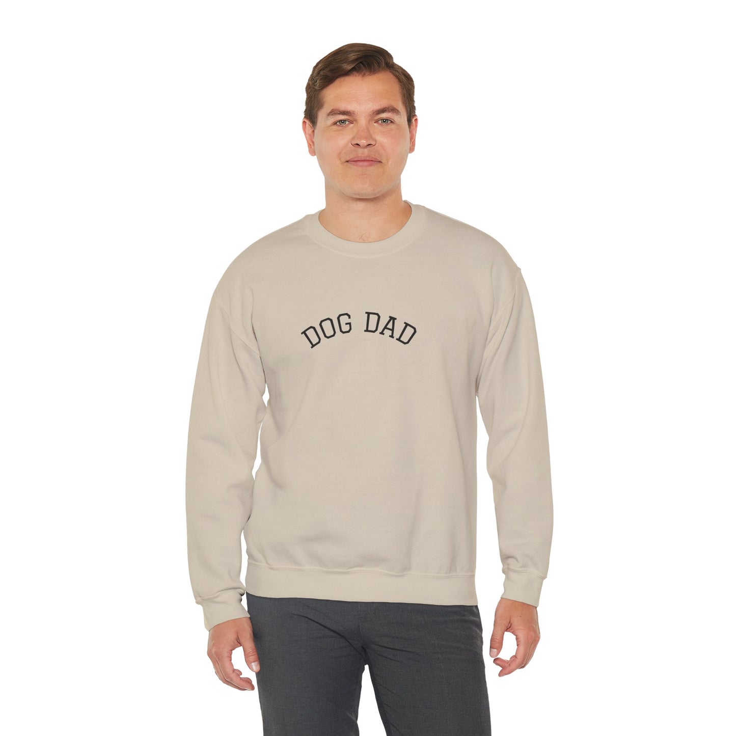 Personalized “Dog Dad” Crewneck Sweatshirt – Custom Pet Name on Back