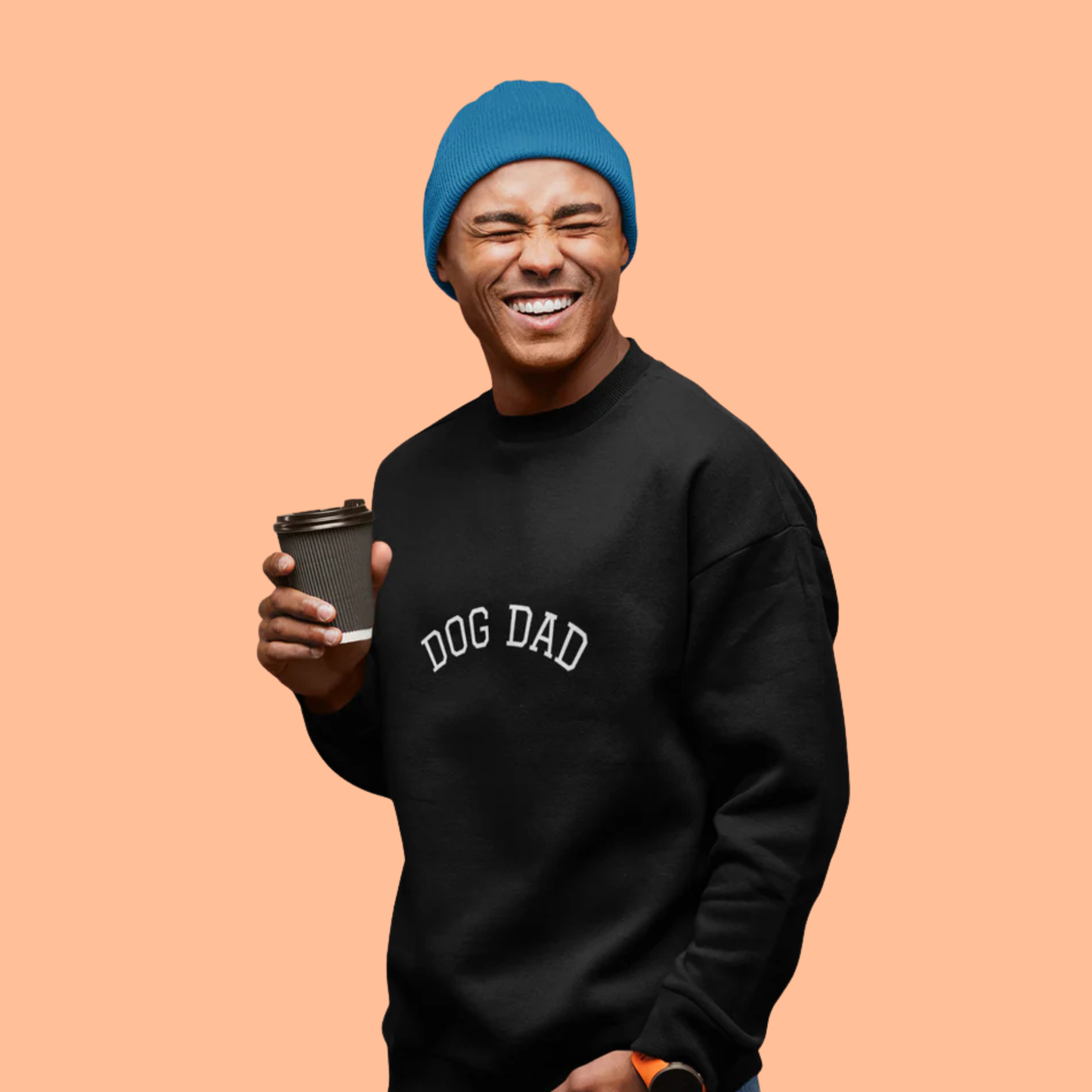 Personalized “Dog Dad” Crewneck Sweatshirt – Custom Pet Name on Back