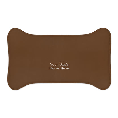 Personalized Bone-Shaped Pet Feeding Mat