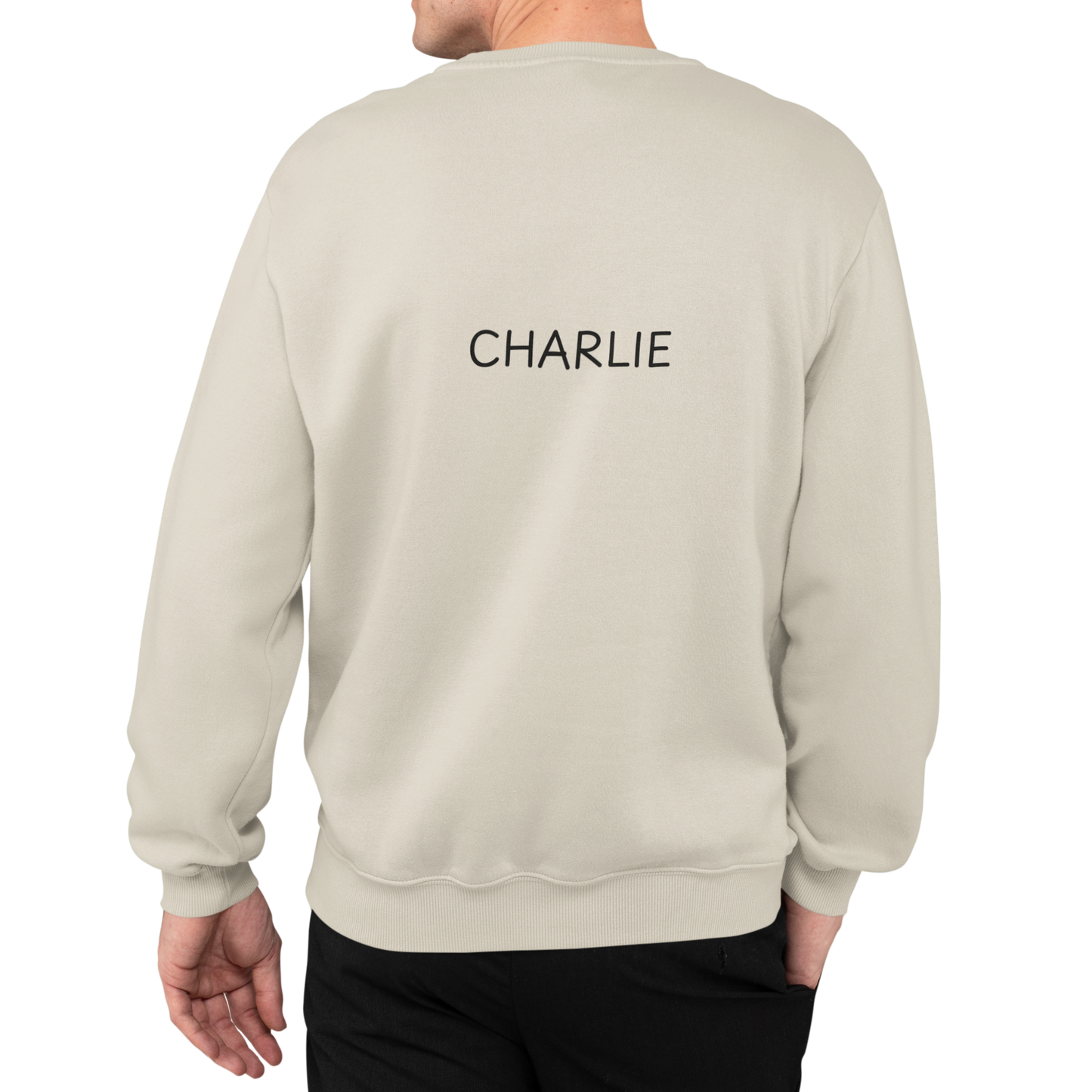 Personalized “Dog Dad” Crewneck Sweatshirt – Custom Pet Name on Back