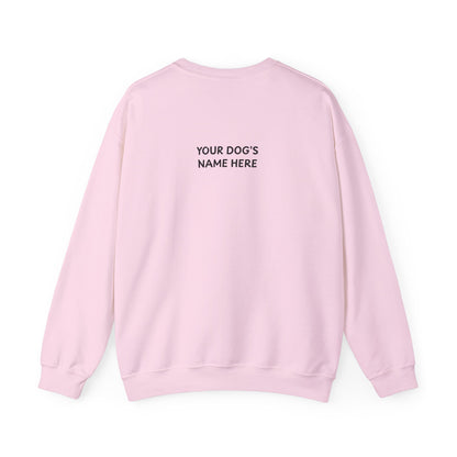 Personalized “Dog Mom” Crewneck Sweatshirt – Custom Pet Name on Back