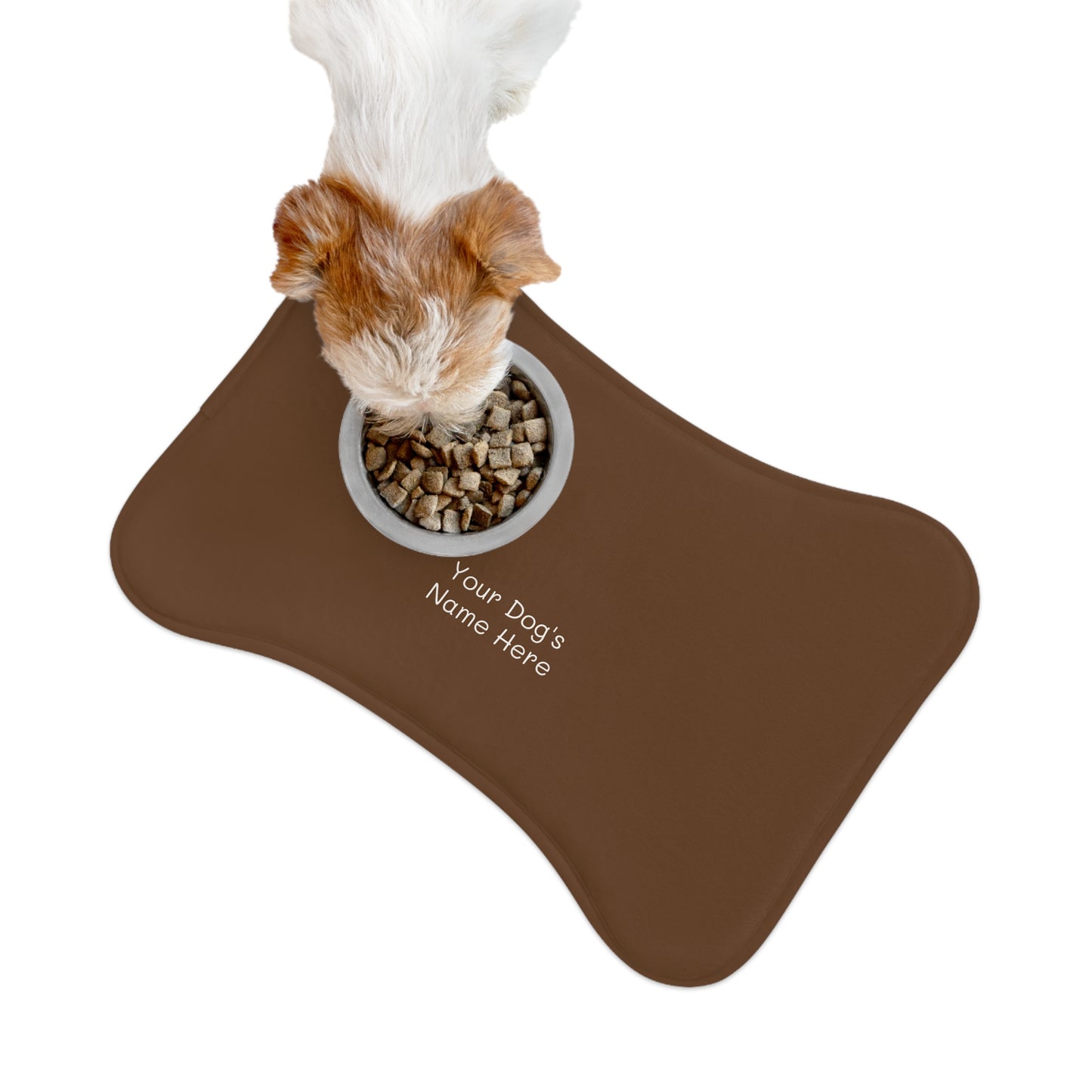 Personalized Bone-Shaped Pet Feeding Mat